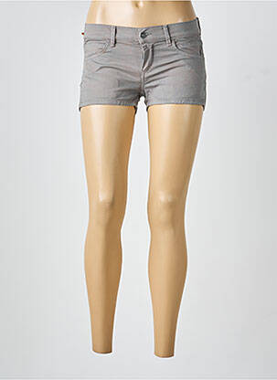 Short fermeture zippée sous rabat boutonné gris COUTURIST femme