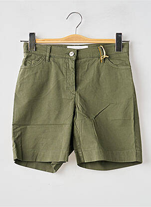 Short fermeture zippée sous rabat boutonné vert COUTURIST femme