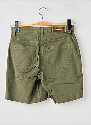 Short fermeture zippée sous rabat boutonné vert COUTURIST femme