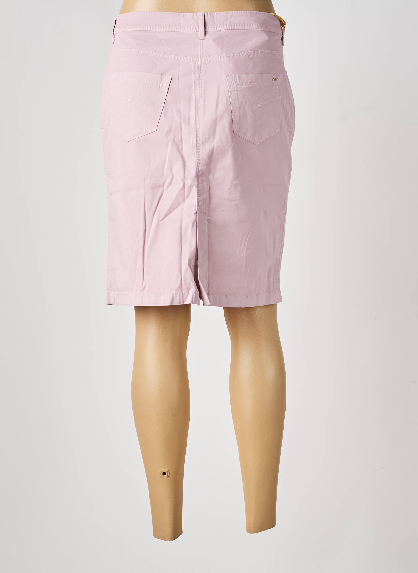 Jupe mi-longue coupe droite violet COUTURIST femme