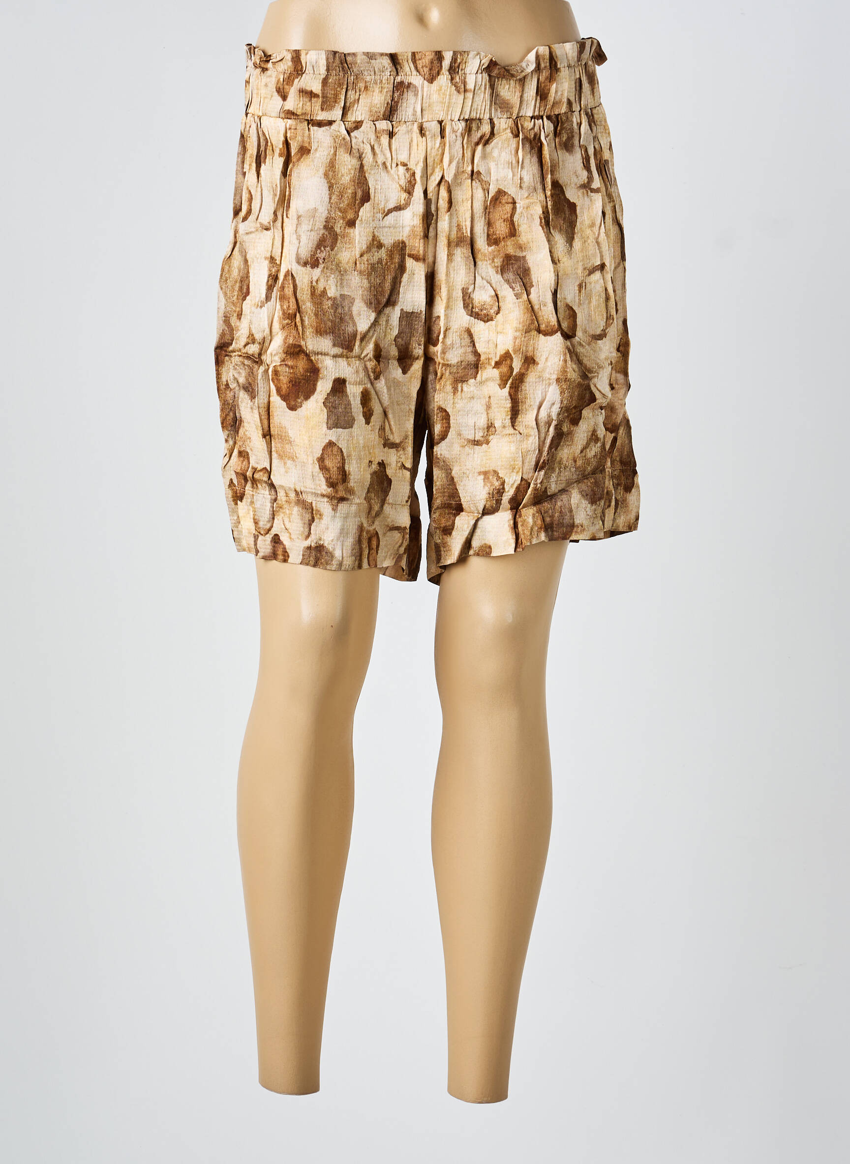 Short coupe droite beige COUTURIST femme