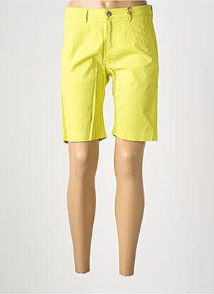Bermuda taille à pinces taille normale jaune COUTURIST femme