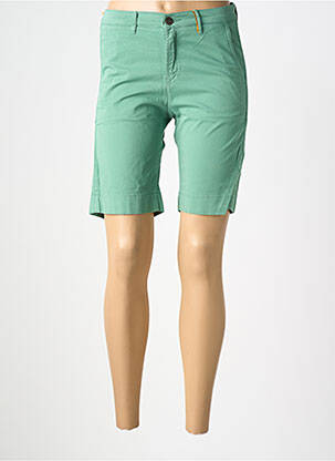 Bermuda taille à pinces taille normale vert COUTURIST femme