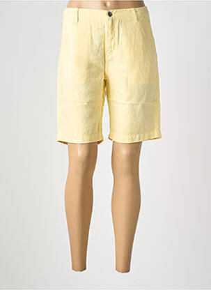 Bermuda taille à pinces taille normale jaune COUTURIST femme