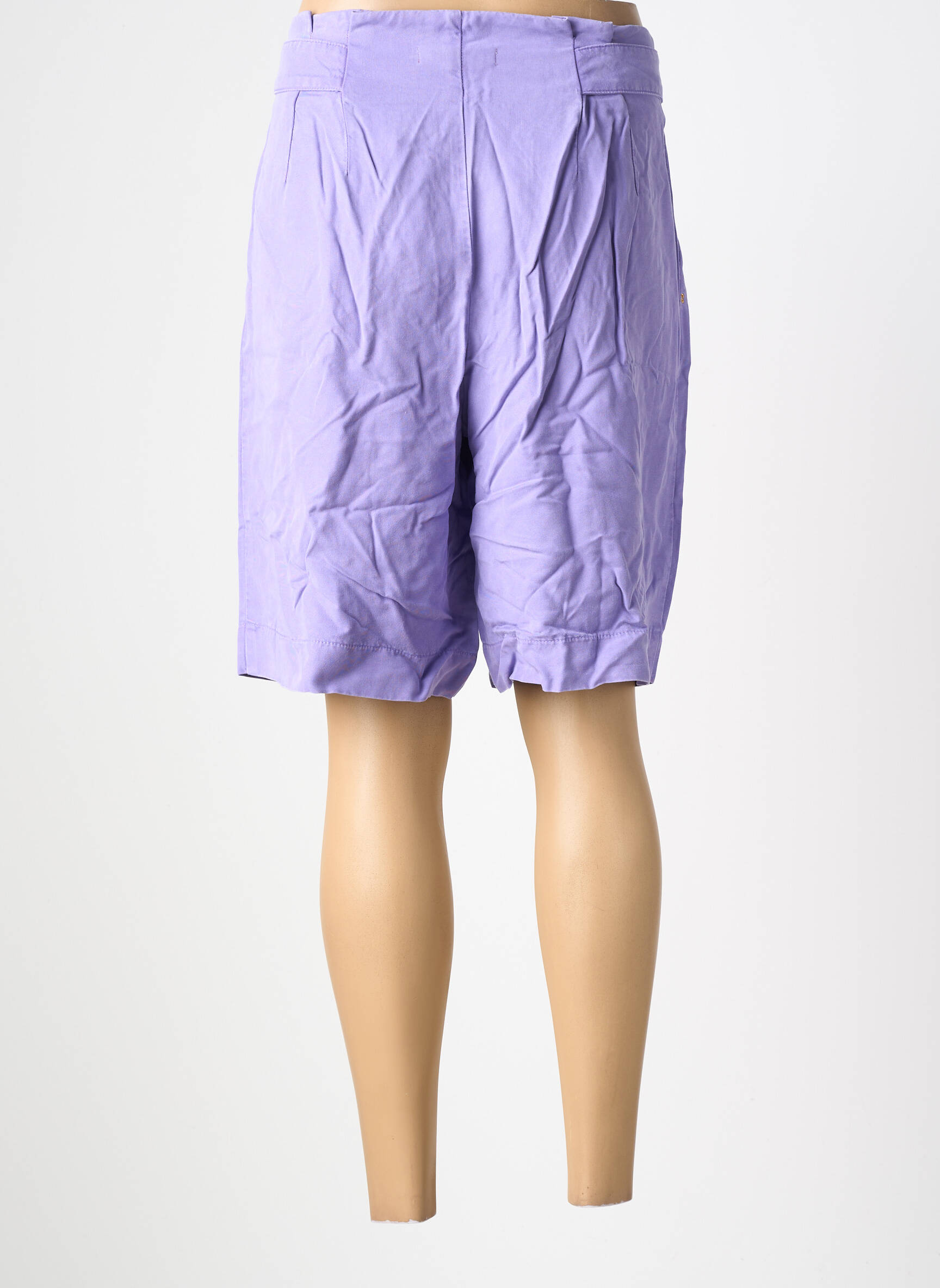 Short taille à pinces taille haute violet COUTURIST femme