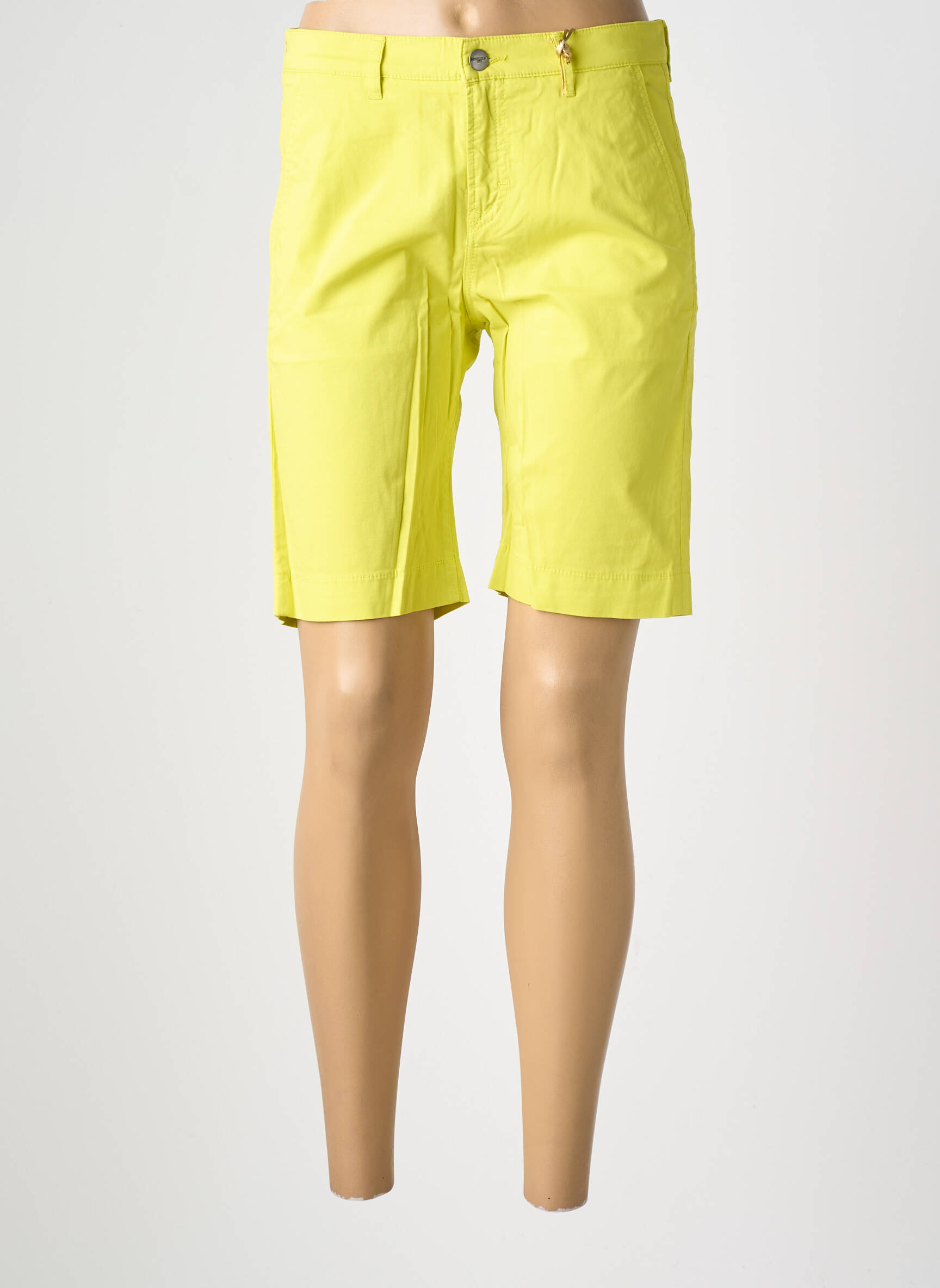 Bermuda taille à pinces taille normale jaune COUTURIST femme