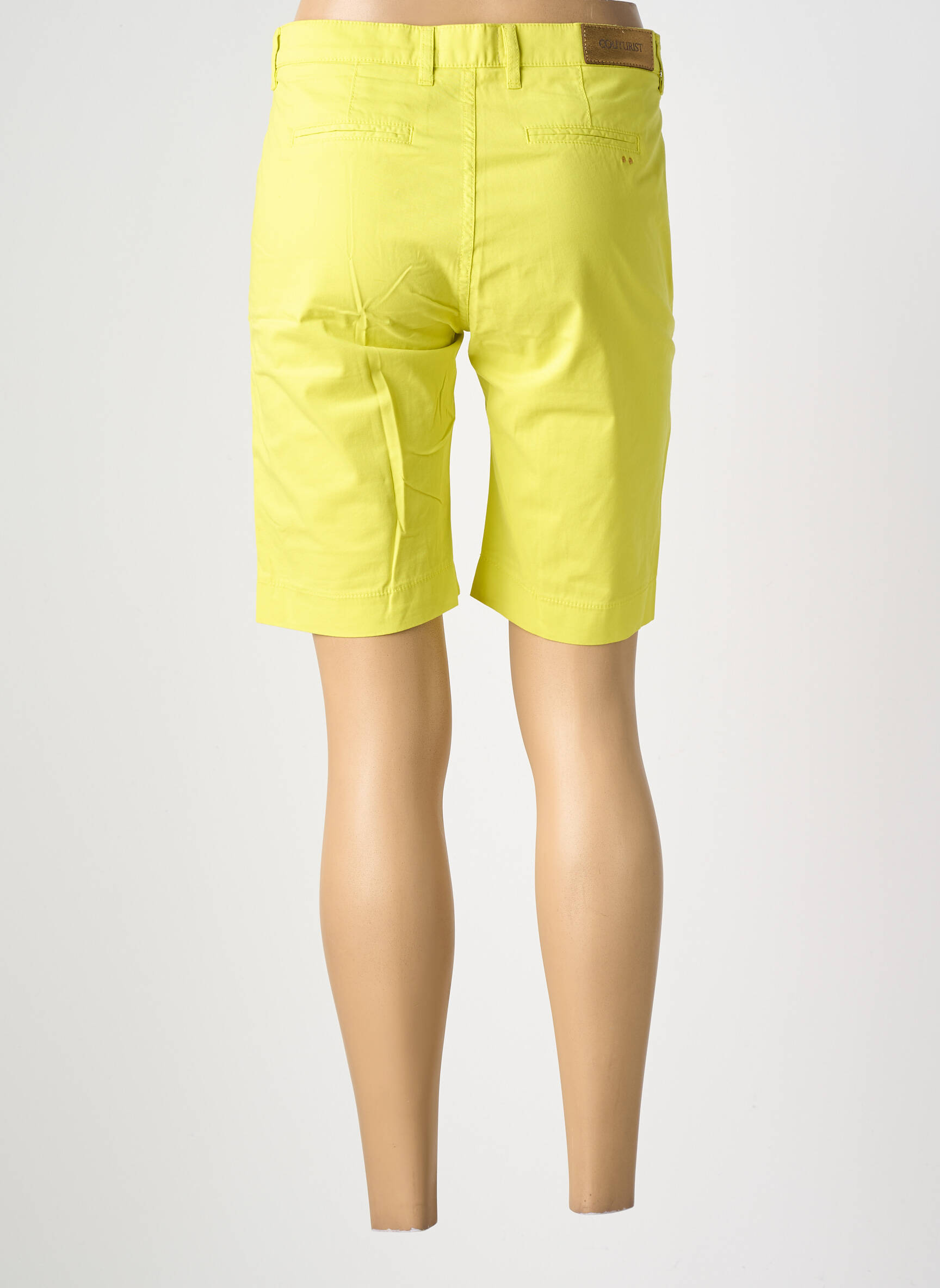 Bermuda taille à pinces taille normale jaune COUTURIST femme