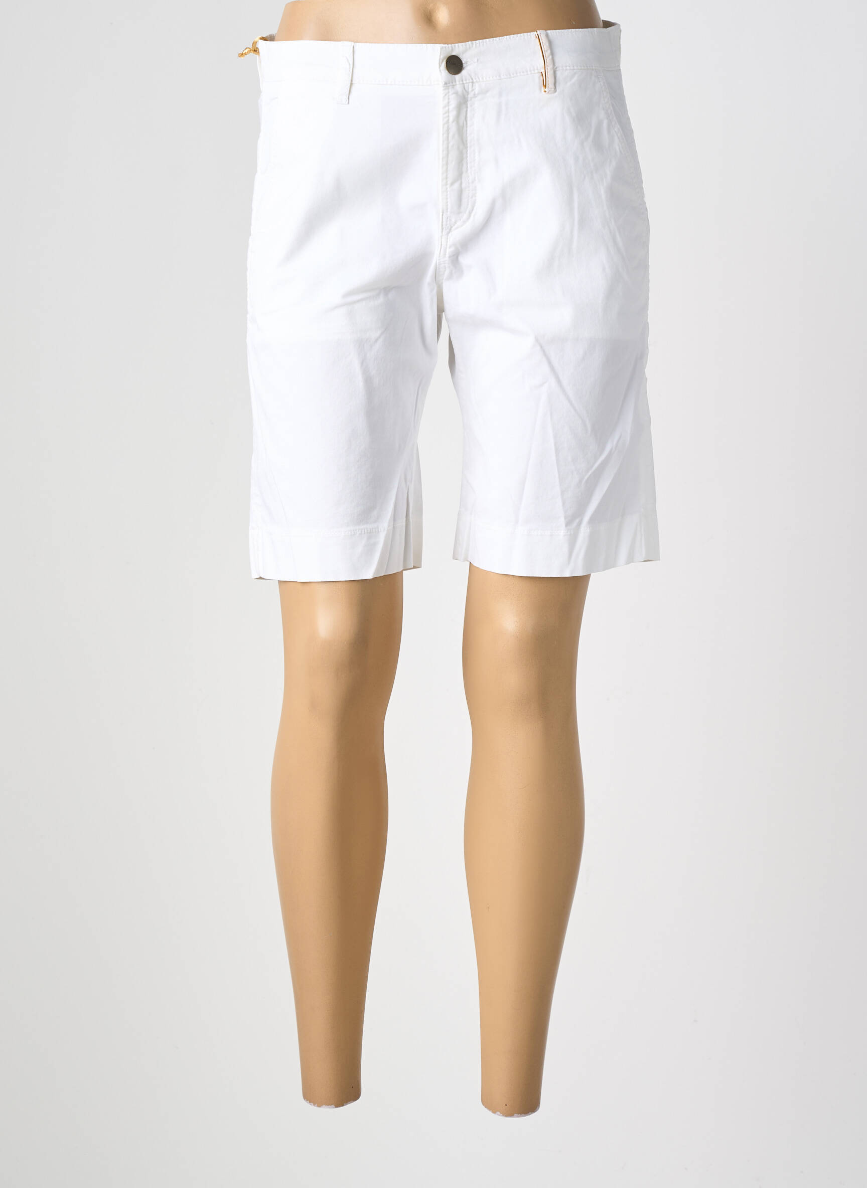 Bermuda taille à pinces taille normale blanc COUTURIST femme