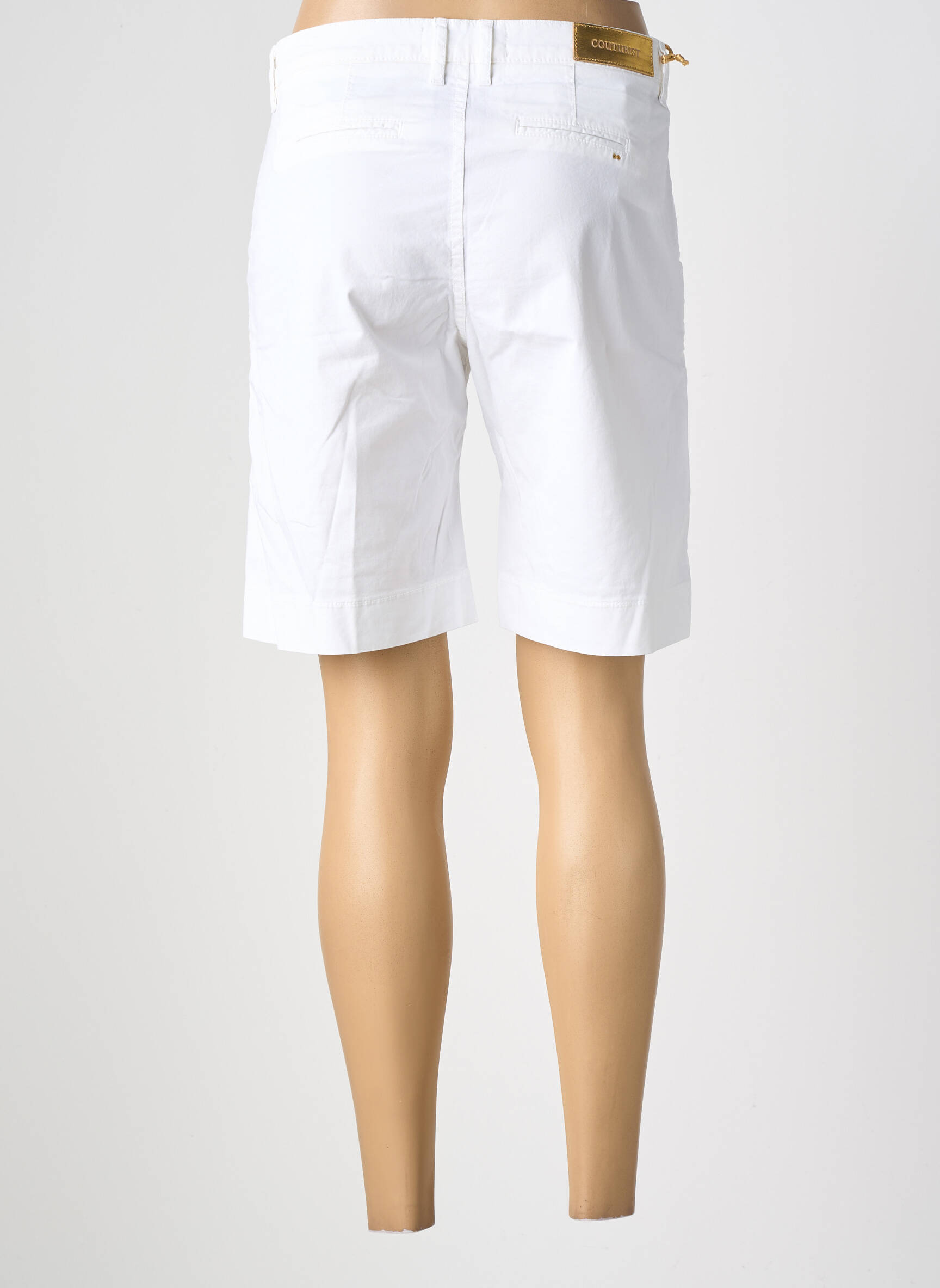 Bermuda taille à pinces taille normale blanc COUTURIST femme