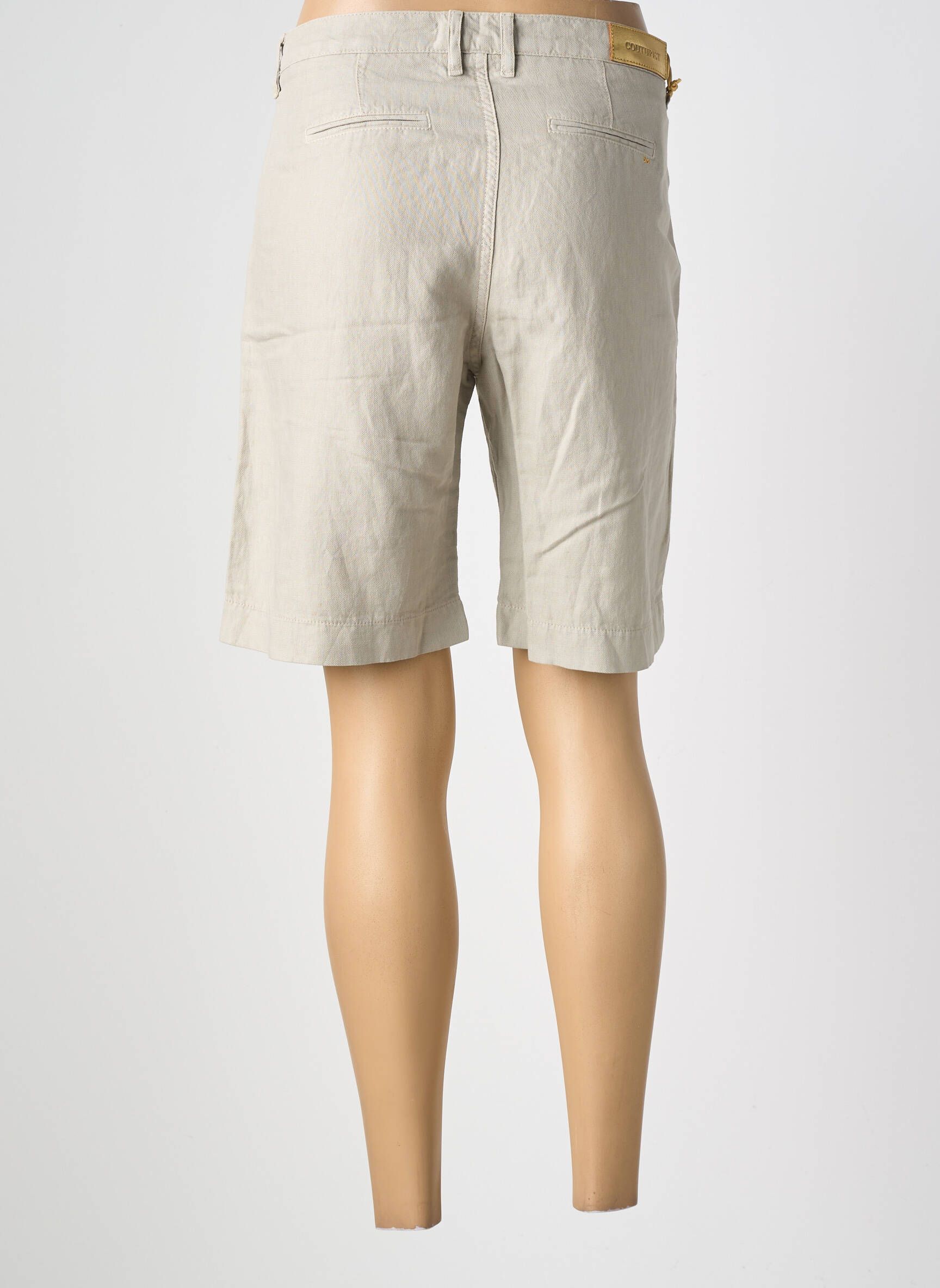 Bermuda taille à pinces taille normale beige COUTURIST femme