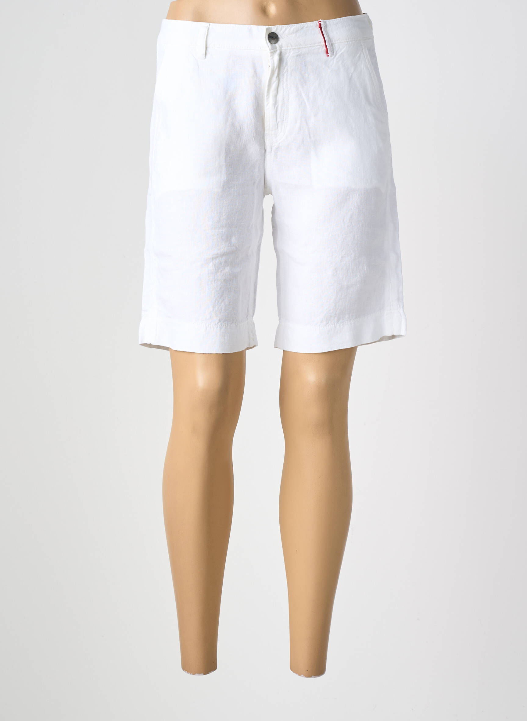 Bermuda taille à pinces taille normale blanc COUTURIST femme