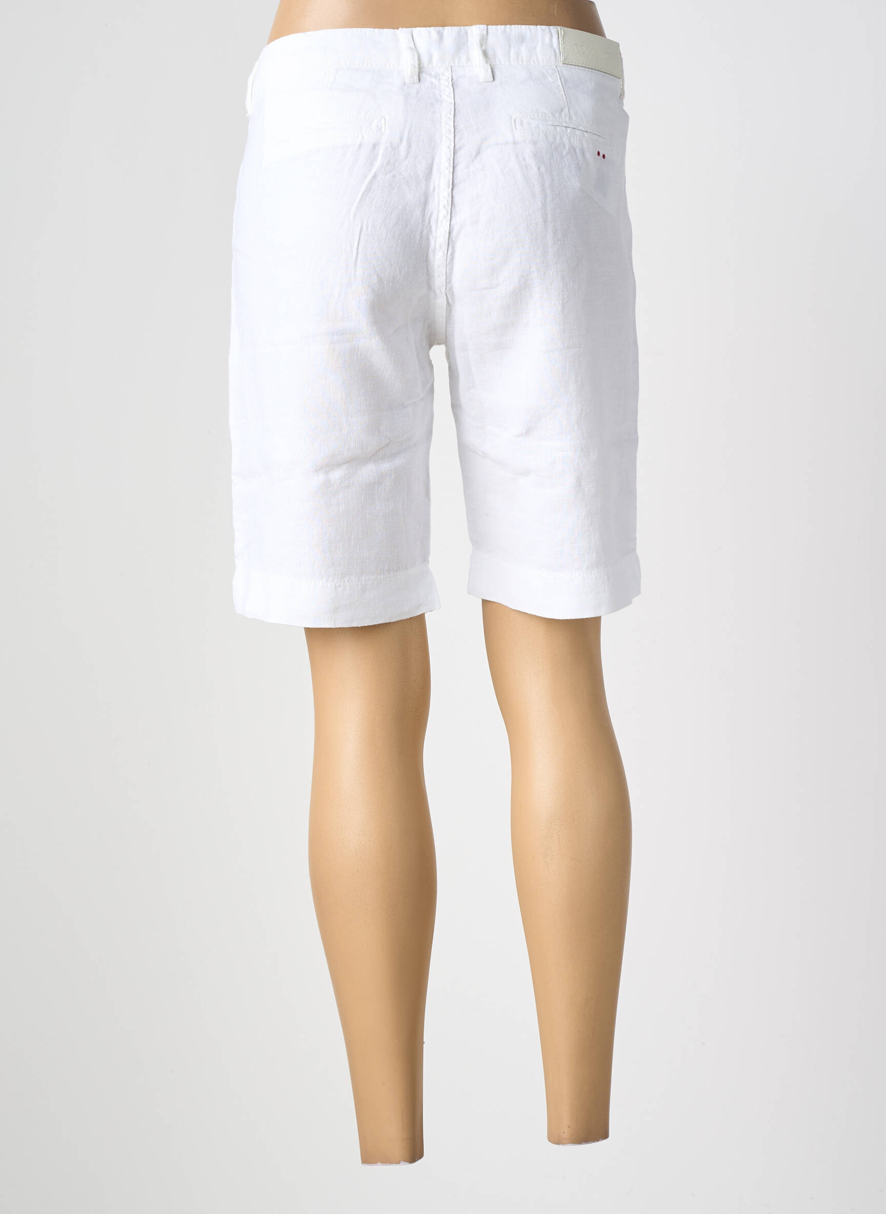 Bermuda taille à pinces taille normale blanc COUTURIST femme