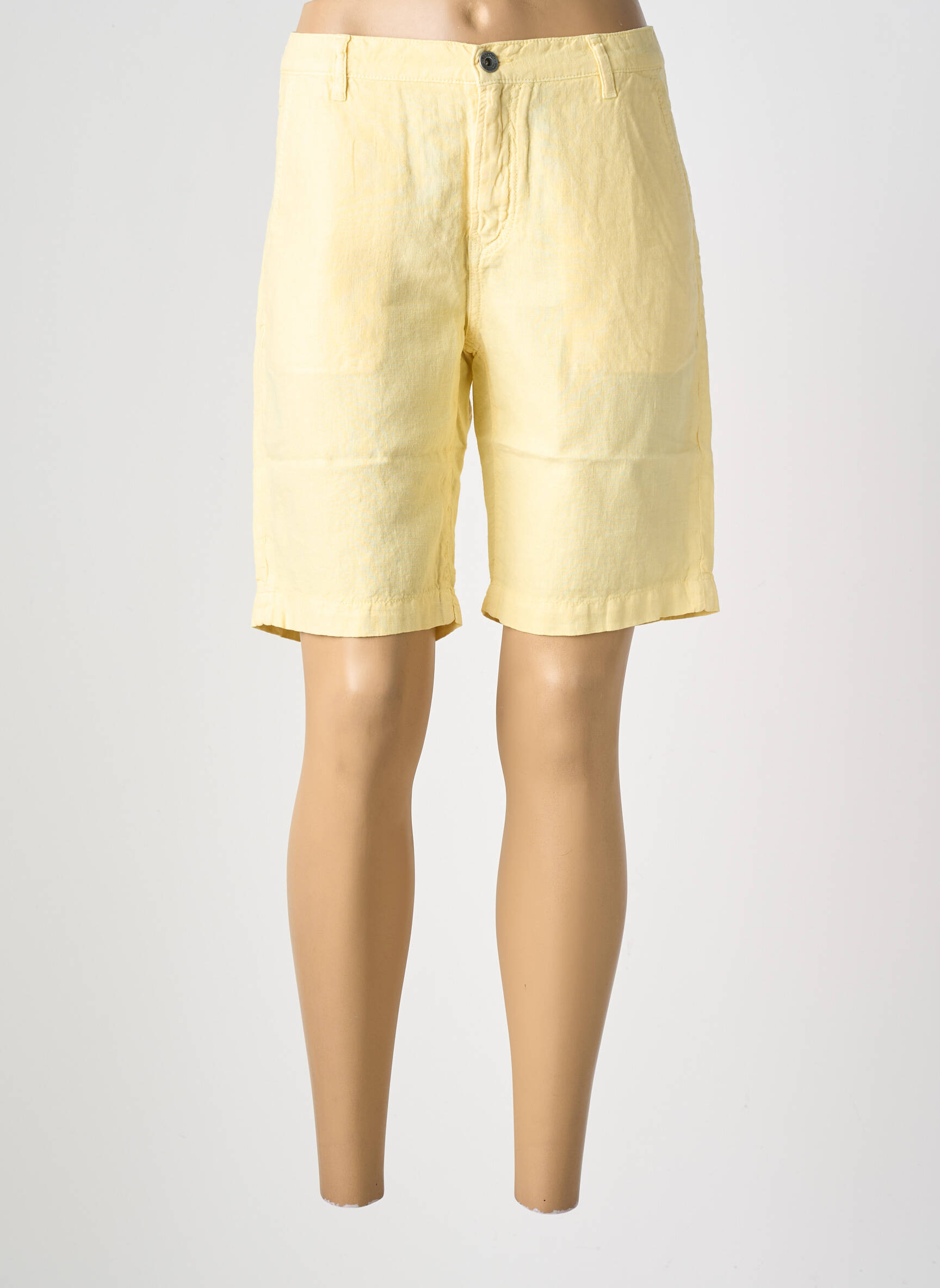 Bermuda taille à pinces taille normale jaune COUTURIST femme