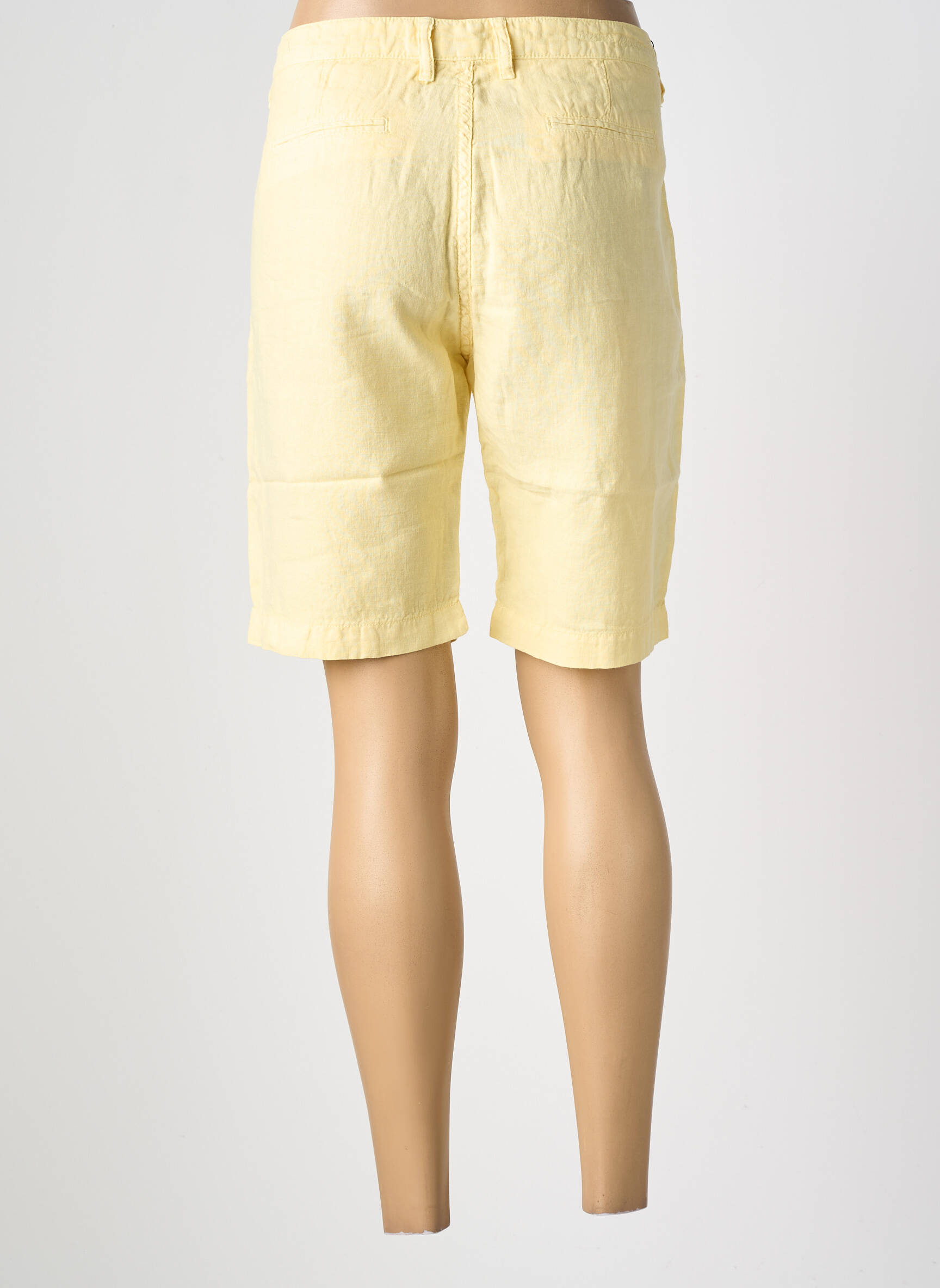 Bermuda taille à pinces taille normale jaune COUTURIST femme