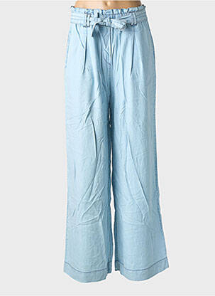 Pantalon large tissage popeline taille normale bleu COUTURIST femme