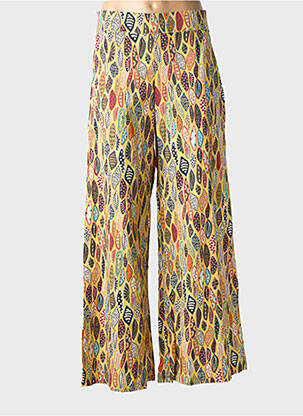 Pantalon large tissage popeline taille normale jaune COUTURIST femme