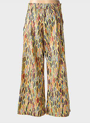 Pantalon large tissage popeline taille normale jaune COUTURIST femme