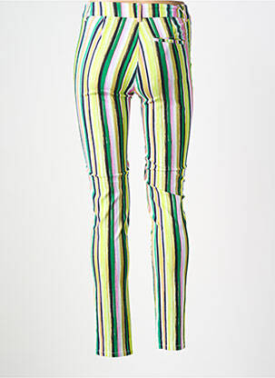 Pantalon slim tissage popeline taille normale vert COUTURIST femme