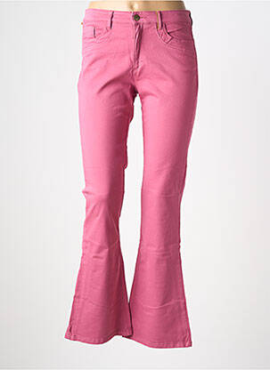 Pantalon flare stretch taille normale rose COUTURIST femme