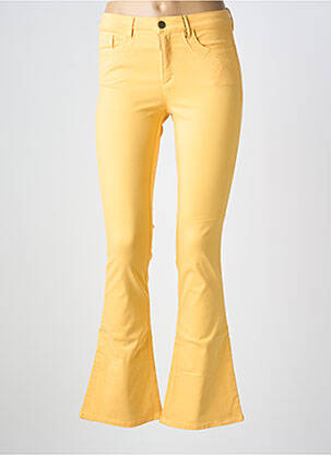 Pantalon flare stretch taille normale jaune COUTURIST femme