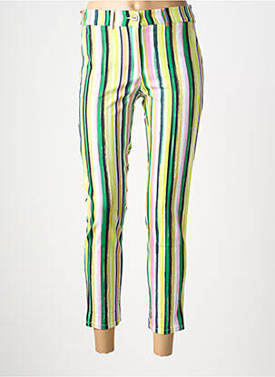 Pantalon 7/8 taille à pinces taille normale vert COUTURIST femme