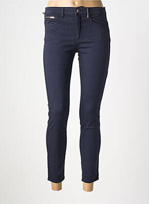 Pantalon 7/8 stretch taille normale bleu COUTURIST femme