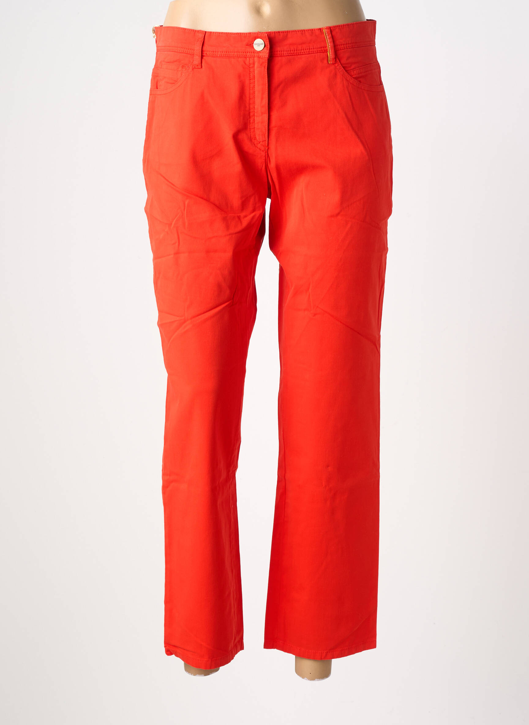 Jeans coupe droite taille normale taille normale orange COUTURIST femme