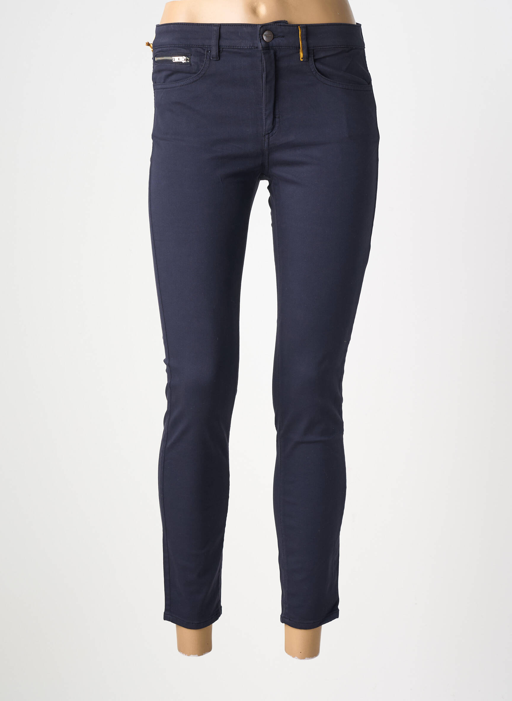 Pantalon 7/8 stretch taille normale bleu COUTURIST femme