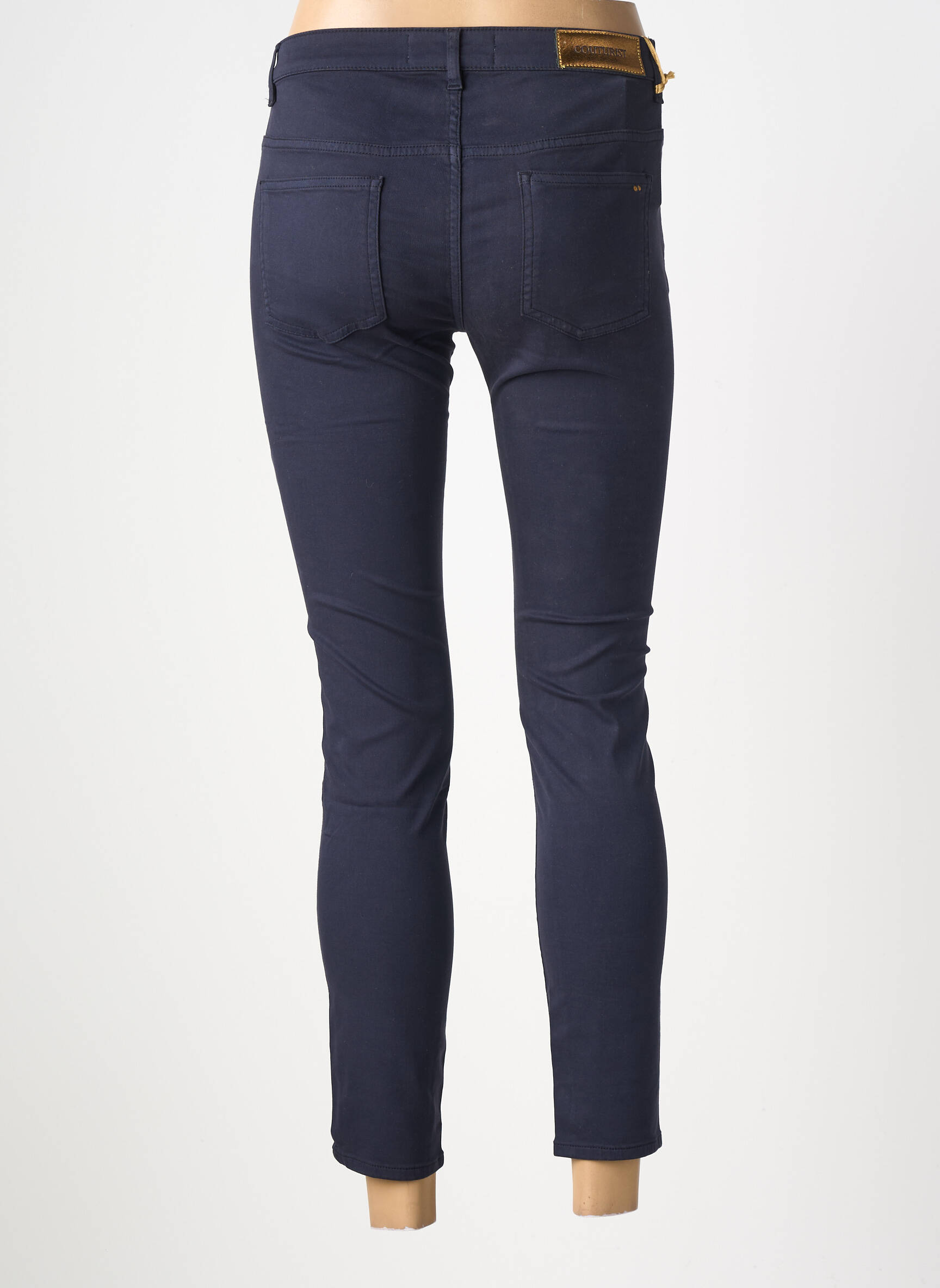 Pantalon 7/8 stretch taille normale bleu COUTURIST femme