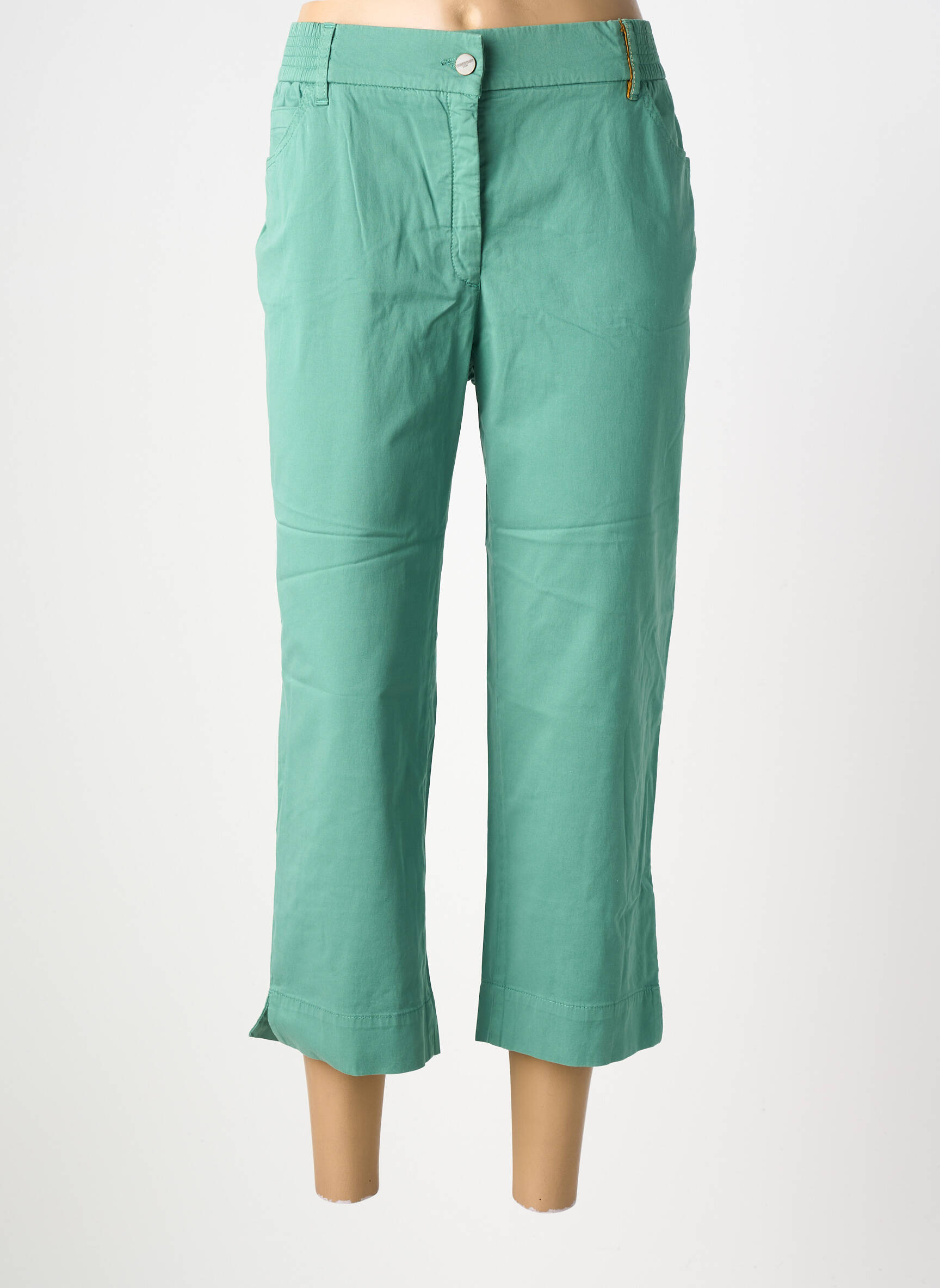 Pantacourt coupe droite taille normale vert COUTURIST femme