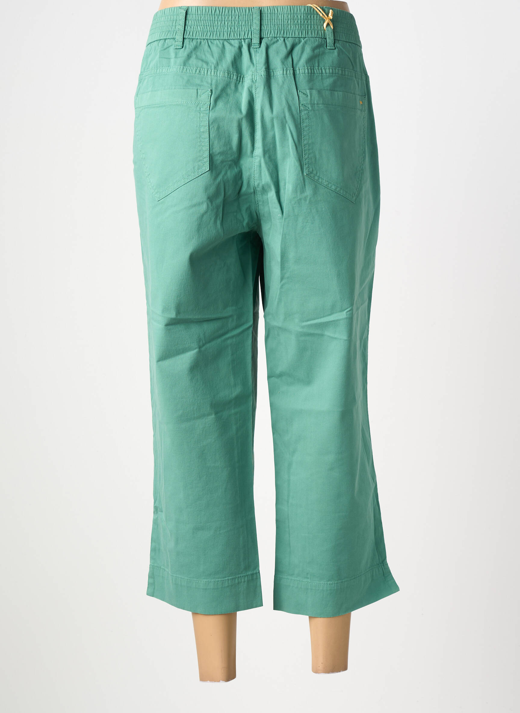 Pantacourt coupe droite taille normale vert COUTURIST femme