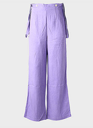 Pantalon flare taille à pinces taille haute violet COUTURIST femme