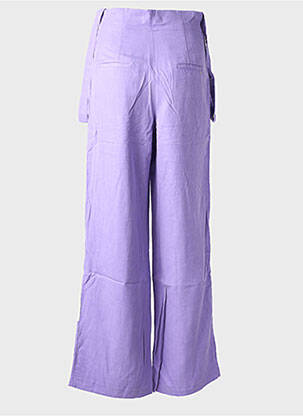 Pantalon flare taille à pinces taille haute violet COUTURIST femme