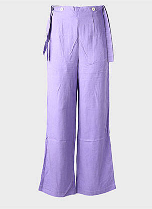 Pantalon flare taille à pinces taille haute violet COUTURIST femme