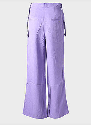 Pantalon flare taille à pinces taille haute violet COUTURIST femme