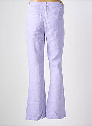 Pantalon flare taille élastique taille normale violet COUTURIST femme