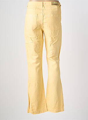 Pantalon flare taille élastique taille normale jaune COUTURIST femme
