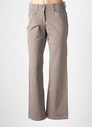 Pantalon droit tissage popeline taille normale gris COUTURIST femme