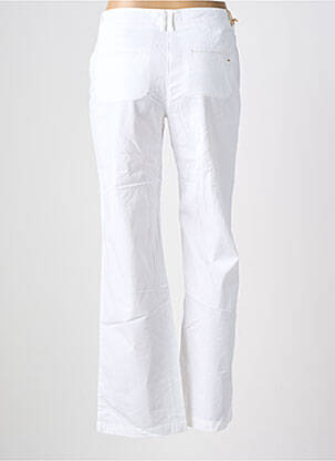 Pantalon droit tissage popeline taille normale blanc COUTURIST femme