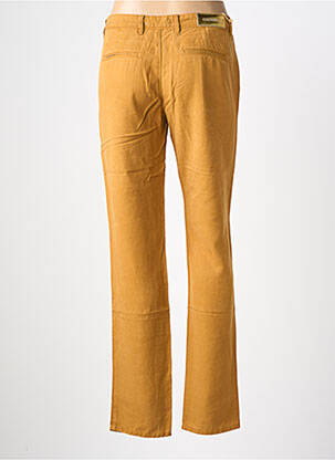 Pantalon chino tissage popeline taille normale jaune COUTURIST femme