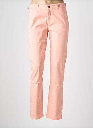 Pantalon chino tissage popeline taille normale rose COUTURIST femme