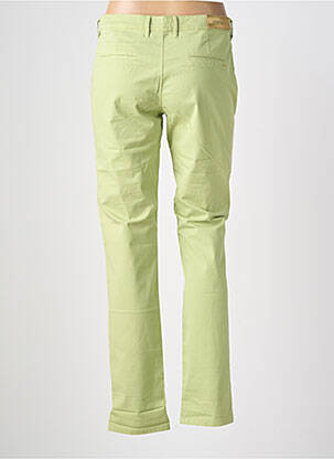 Pantalon chino tissage popeline taille normale vert COUTURIST femme