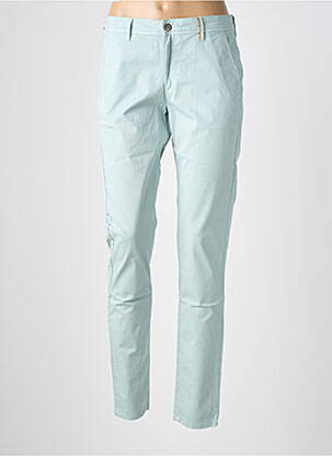 Pantalon chino tissage popeline taille normale vert COUTURIST femme