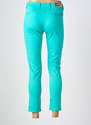 Pantalon chino tissage popeline taille normale vert COUTURIST femme