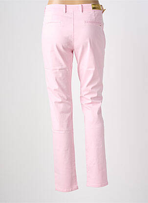 Pantalon chino tissage popeline taille normale rose COUTURIST femme