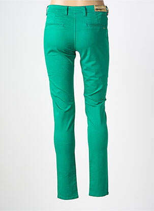 Pantalon chino tissage popeline taille normale vert COUTURIST femme