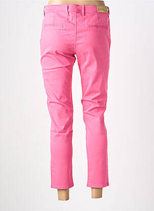 Pantalon chino tissage popeline taille normale rose COUTURIST femme