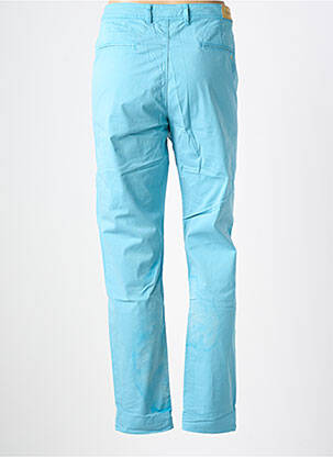 Pantalon chino tissage popeline taille normale bleu COUTURIST femme