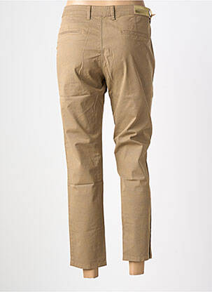 Pantalon chino tissage popeline taille normale marron COUTURIST femme