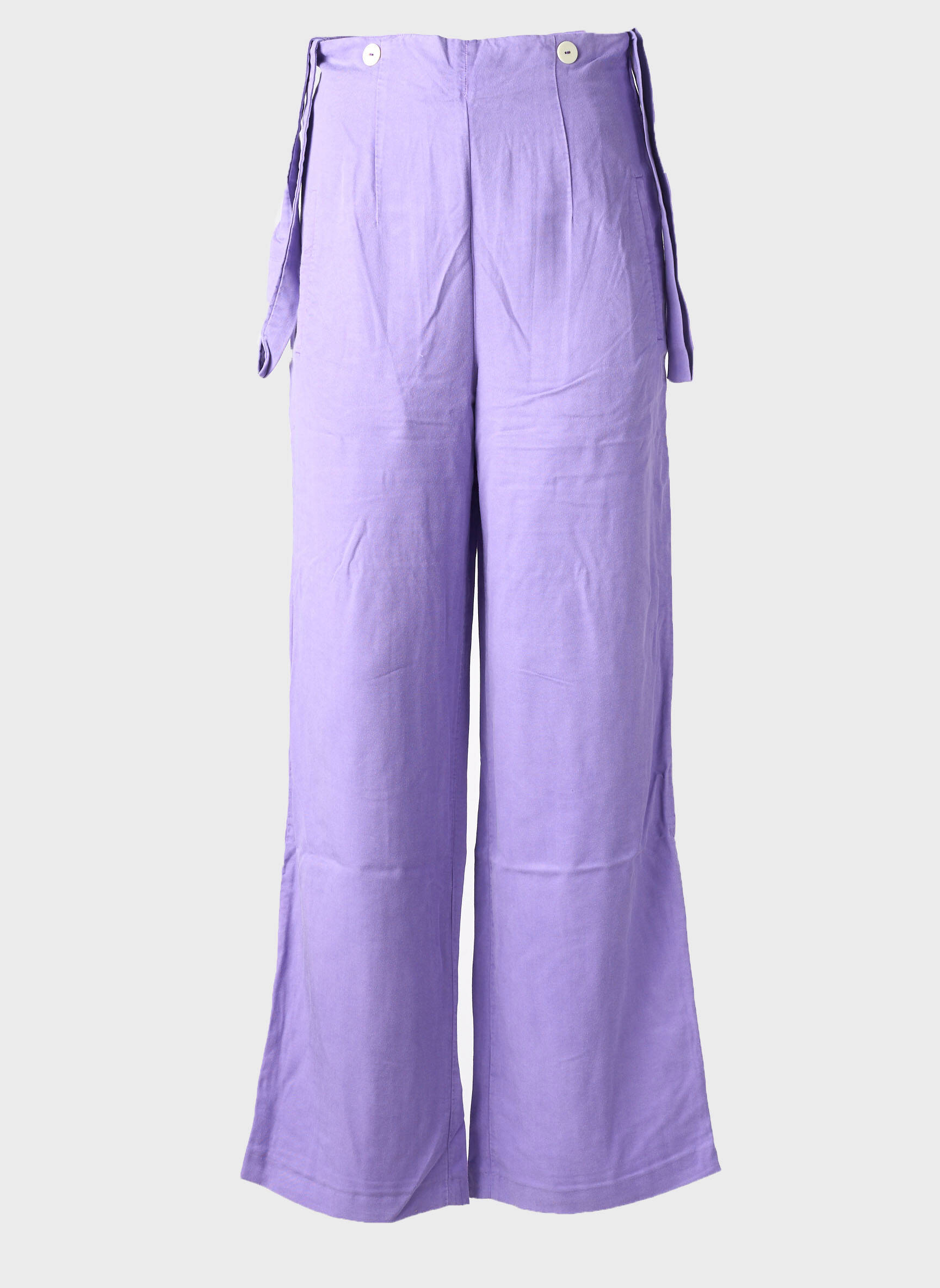 Pantalon flare taille à pinces taille haute violet COUTURIST femme